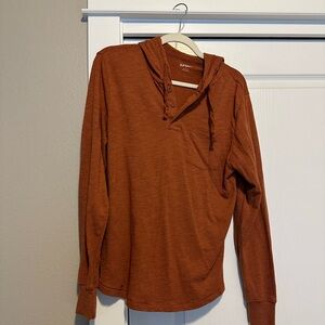 Old Navy Men's Burnt Orange Hooded Sweatshirt